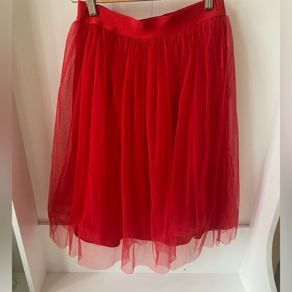 Haute Monde Size Small Red Tulle Skirt